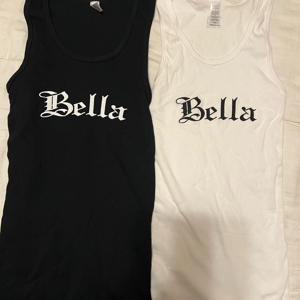 Black and White Bella Tank Tops